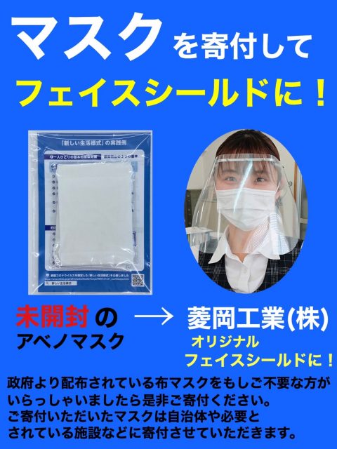 フェイスシールド 新品未開封 （アベノマスク寄付プロジェクト始動 